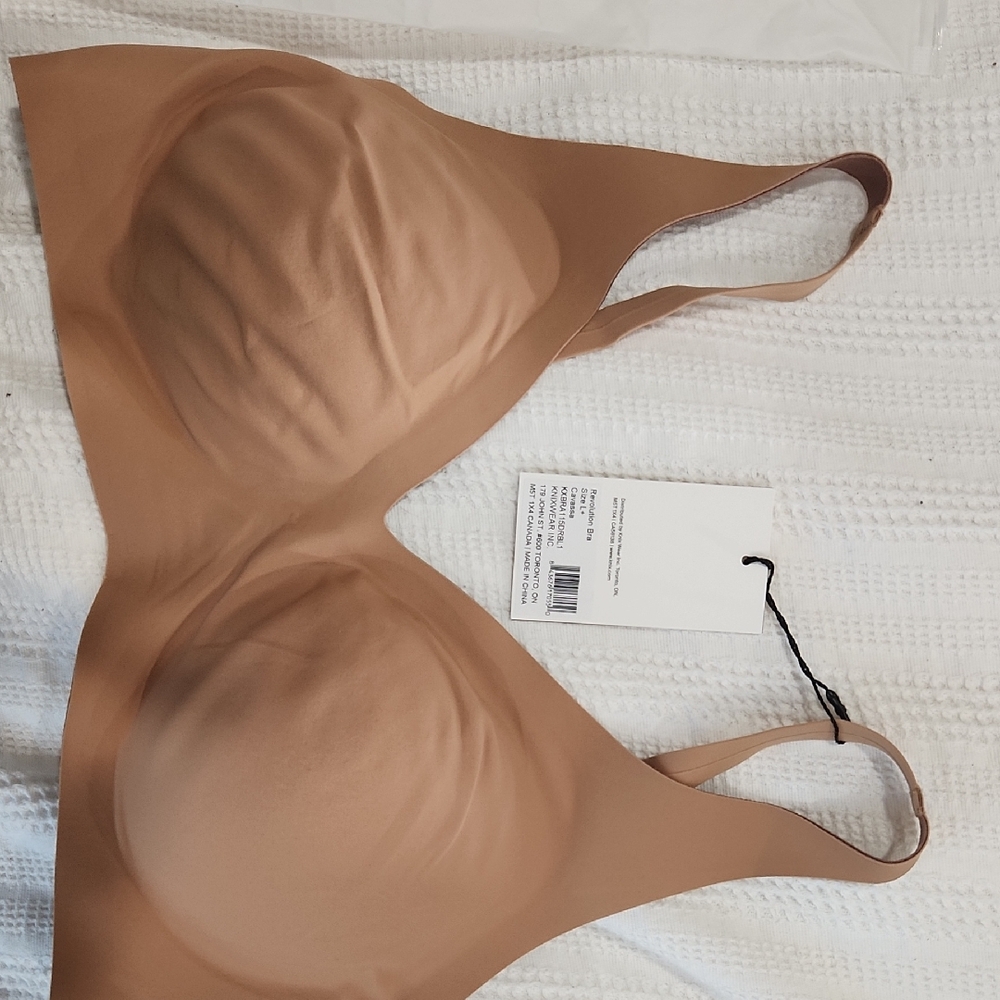 Knix Tan Bra with Full Coverage and Seamless Cups